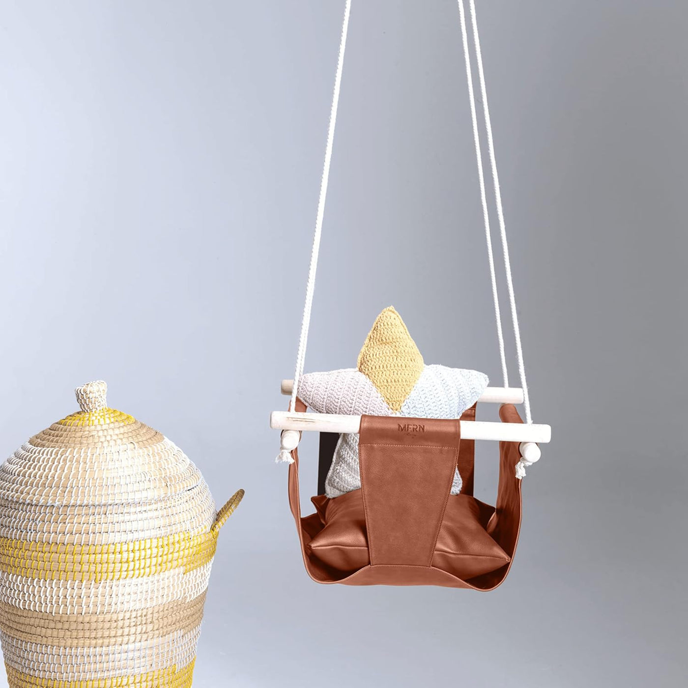 Makramee Babyschaukel / Braun — 15