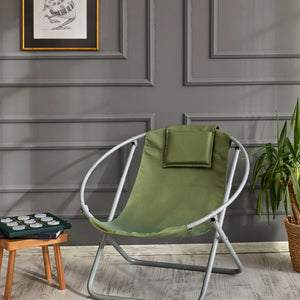 Luxuriöser, Klappbarer Lounge-Sessel aus Canvas -Grün – 1