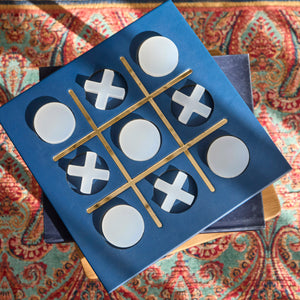 Designer Tic Tac Toe Spiel - dekoratives Tic Tac Toe Set aus Kunstleder – 2