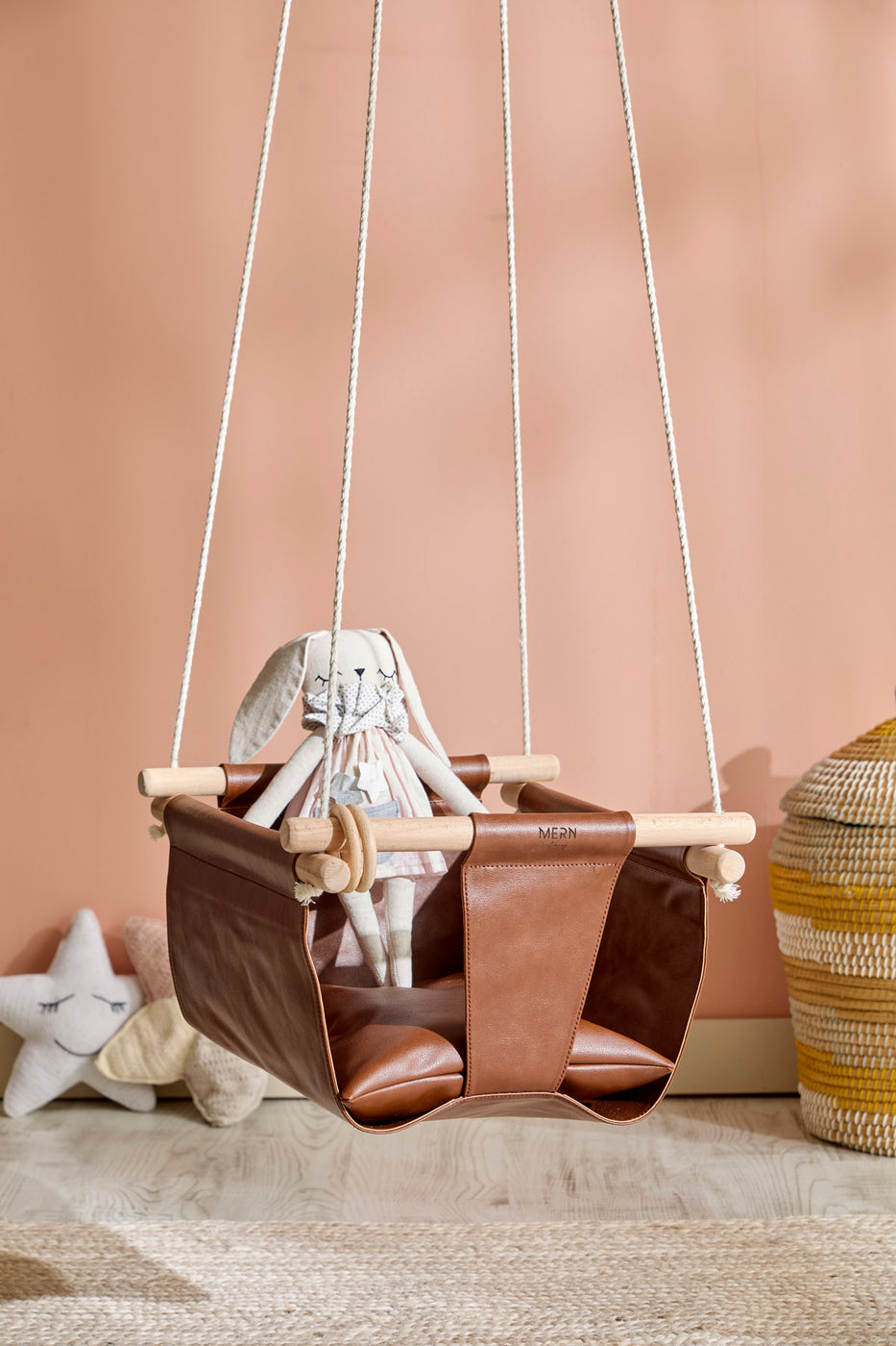 Makramee Babyschaukel / Braun — 2