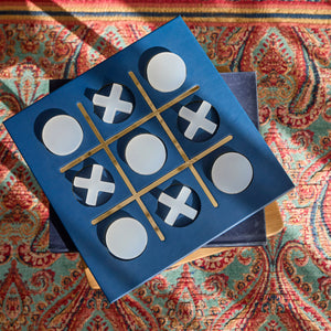Designer Tic Tac Toe Spiel - dekoratives Tic Tac Toe Set aus Kunstleder – 3