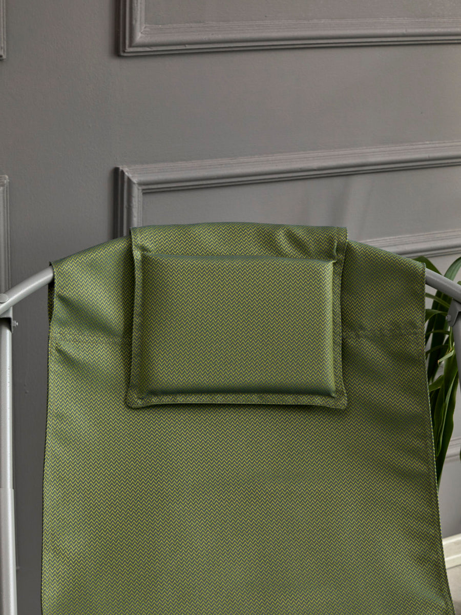 Luxuriöser, Klappbarer Lounge-Sessel aus Canvas -Grün Detail
