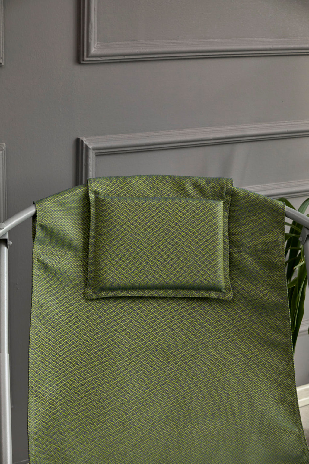 Luxuriöser, Klappbarer Lounge-Sessel aus Canvas -Grün