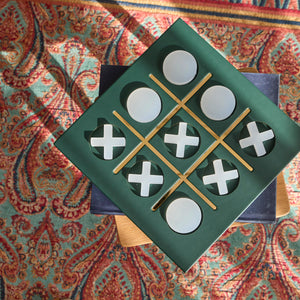 Designer Tic Tac Toe Spiel - dekoratives Tic Tac Toe Set aus Kunstleder – 5