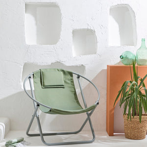 Luxuriöser, Klappbarer Lounge-Sessel aus Canvas -Grün – 6