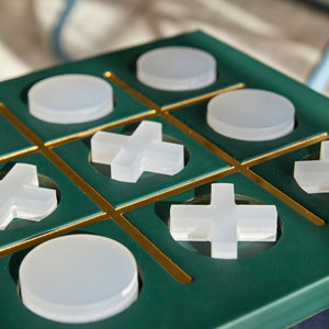 Designer Tic Tac Toe Spiel - dekoratives Tic Tac Toe Set aus Kunstleder – 7