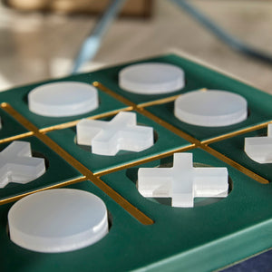 Designer Tic Tac Toe Spiel - dekoratives Tic Tac Toe Set aus Kunstleder – 8