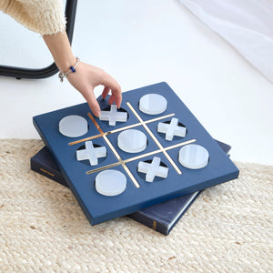 Designer Tic Tac Toe Spiel - dekoratives Tic Tac Toe Set aus Kunstleder – 10