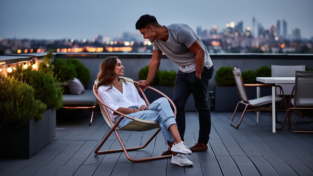 Leather Folding Chair – Beige