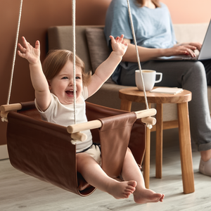 Makramee Babyschaukel / Braun – 12