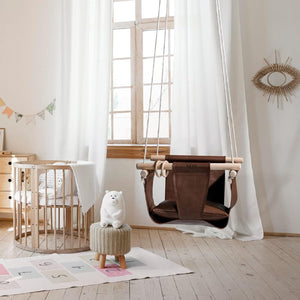 Makramee Babyschaukel / Braun – 13