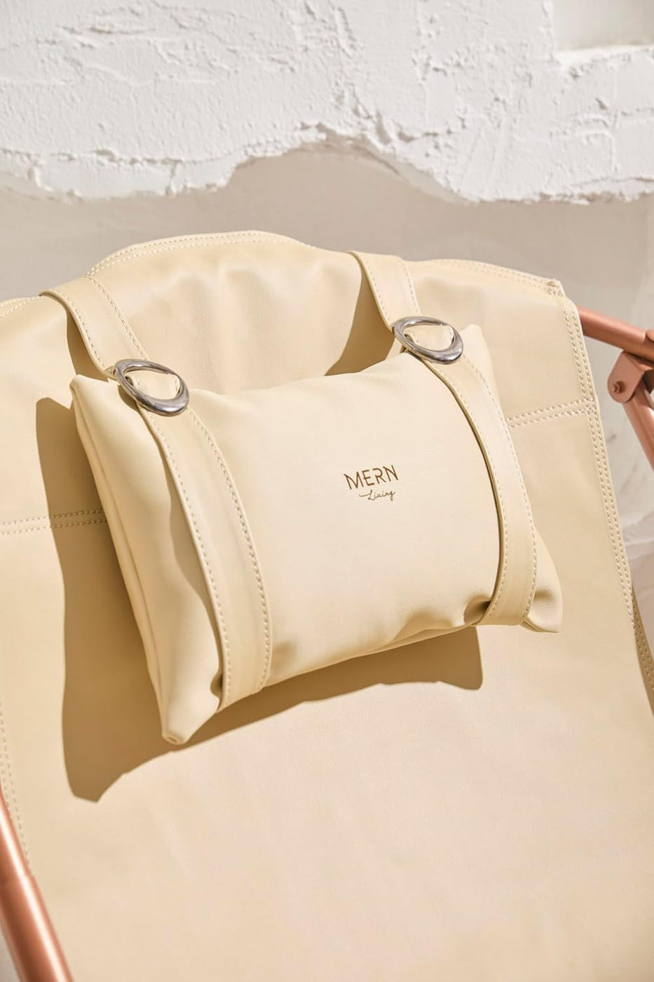 Leder-Klappsessel – Beige — 12