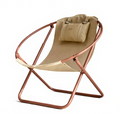 Leather Folding Chair – Beige