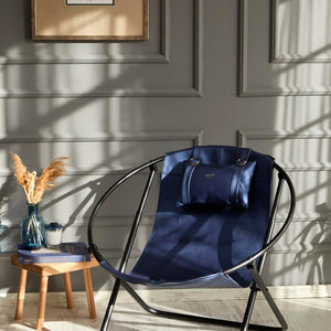 Klappbarer Ledersessel - Indigo – 9