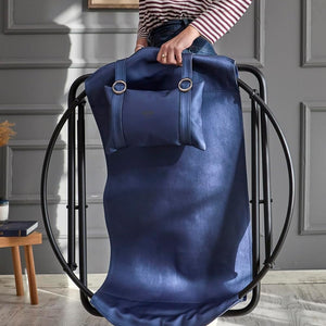 Klappbarer Ledersessel - Indigo – 10