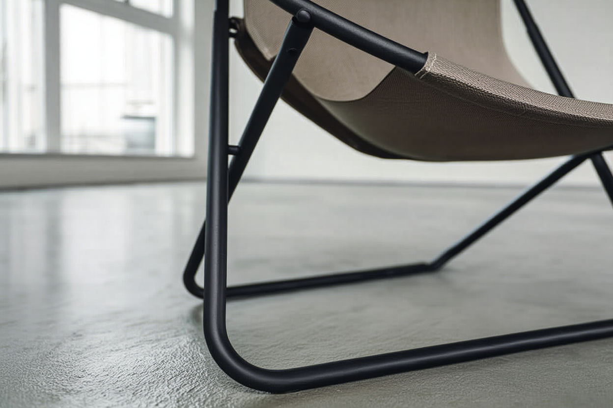 Klappbarer Ledersessel - Mink