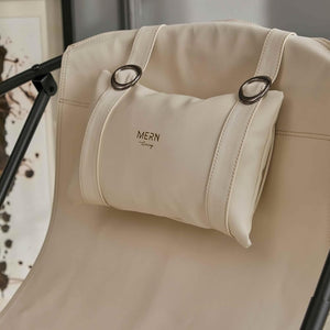 Leather Folding Chair - Cream – 6