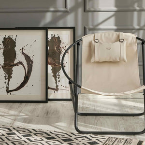 Leather Folding Chair - Cream – 7