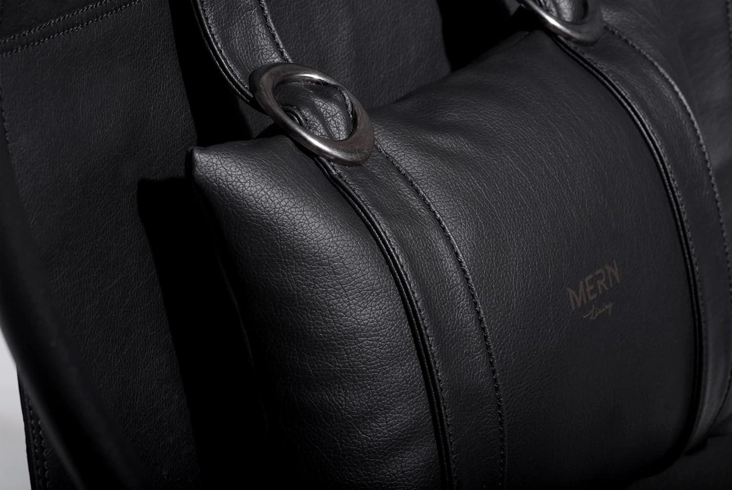 Runder Hängesessel aus Kunstleder (Ø 86 cm) – Indoor & überdachte Außenbereiche - Schwarz