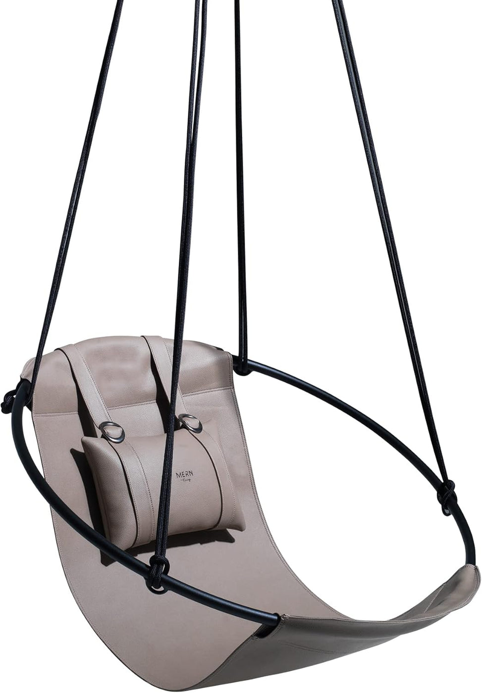 Runder Hängesessel aus Kunstleder (Ø 86 cm) – Indoor & überdachte Außenbereiche - Mink — 7
