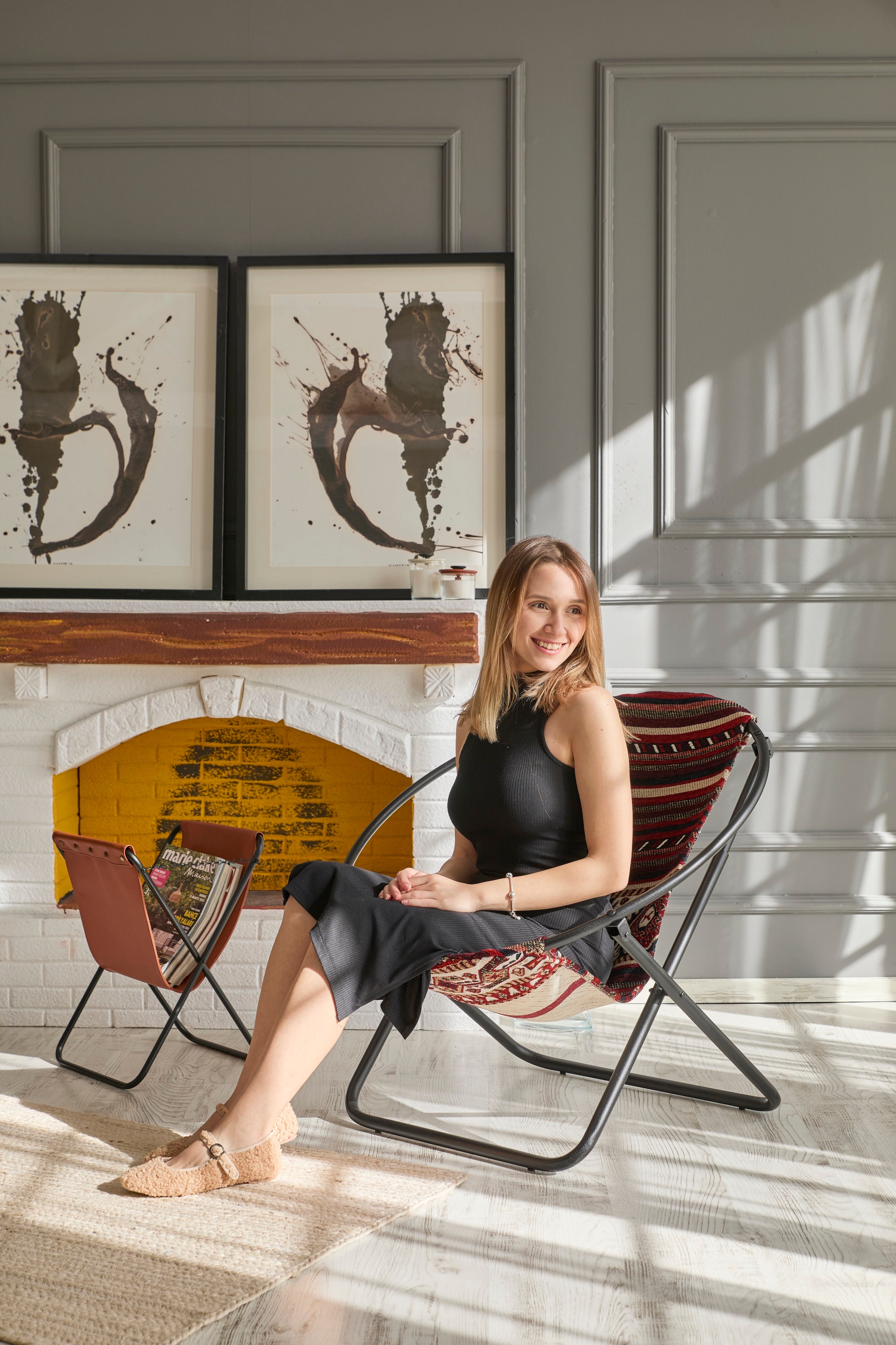 Klappbarer Kilim-Loungesessel