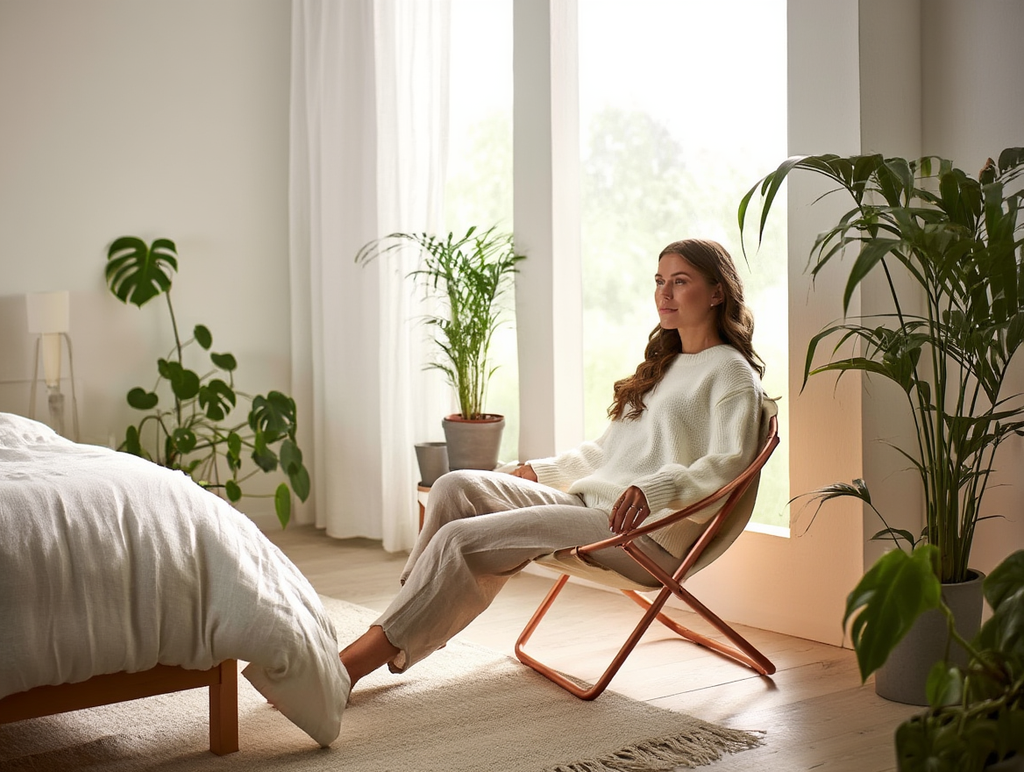 Leather Folding Chair – Beige